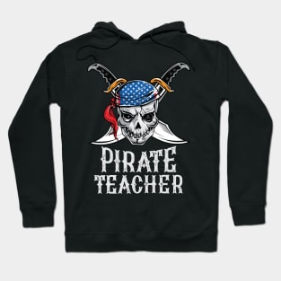 Pirate Teacher Skull Jolly Roger Halloween Costume Hoodie